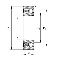 {(dio)S 2206-K-2RS-TVH-C3, (j) DIN 630 (bio)(zhn)Ҫߴ, FF 1:12ɂ(c)ܷ